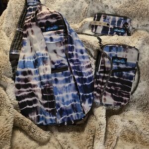 Kavu Blue and Purple Tie-Dye Bag Collection